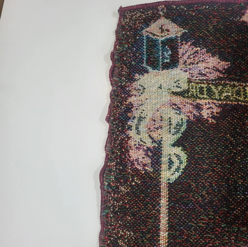 Holiday christmas tapestry